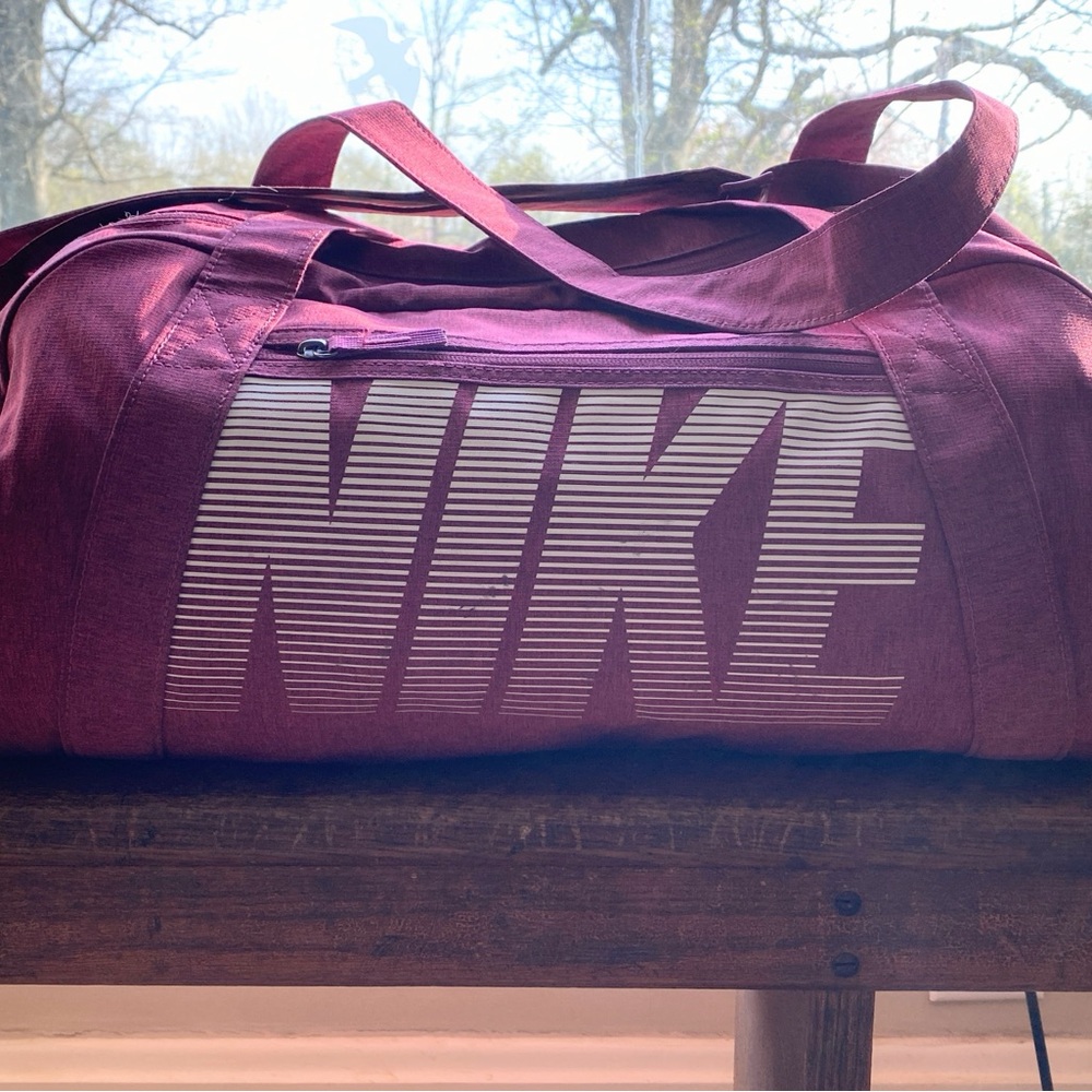 Nike Burgundy Duffel Bag